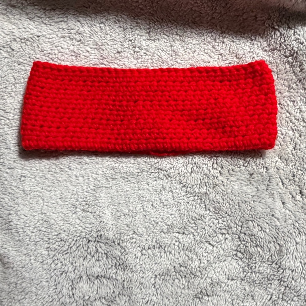 Vibrant Red Crochet Headband